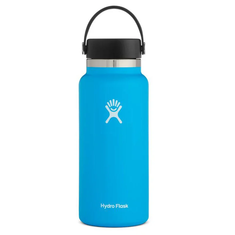

Hydro Wide Mouth 2.0 Flask Water Bottle With Straw Lid Stainless Steel & Vacuum Insulated Wide Mouth with Leak Proof Flex Cap
