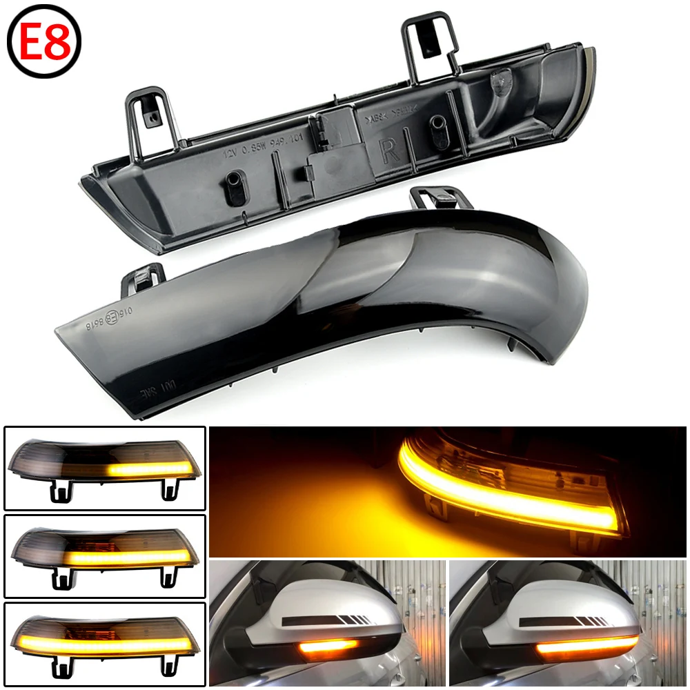 

2pcs Dynamic LED Turn Signal Light Side Wing Mirror Indicator Spiegelblinker blinker For VW GOLF 5 GTI volkswagen E8