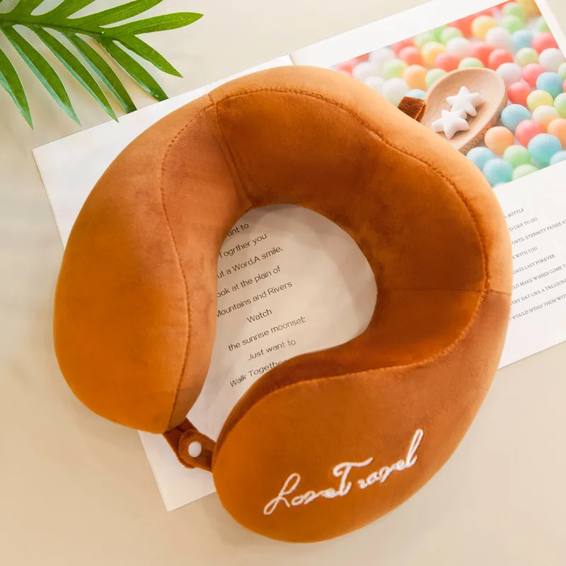 

Solid U-SHAPE Pillow Neck Pillow Folding Lightweight Nap Car Seat Office Airplane Sleeping Cushion Pillows Travel Pillow