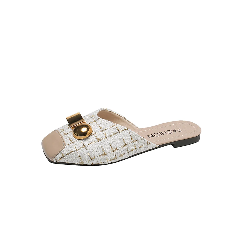 

Женские сандалии baotou на весну и лето, полутапочки, Повседневная модная уличная одежда, женская обувь большого размера