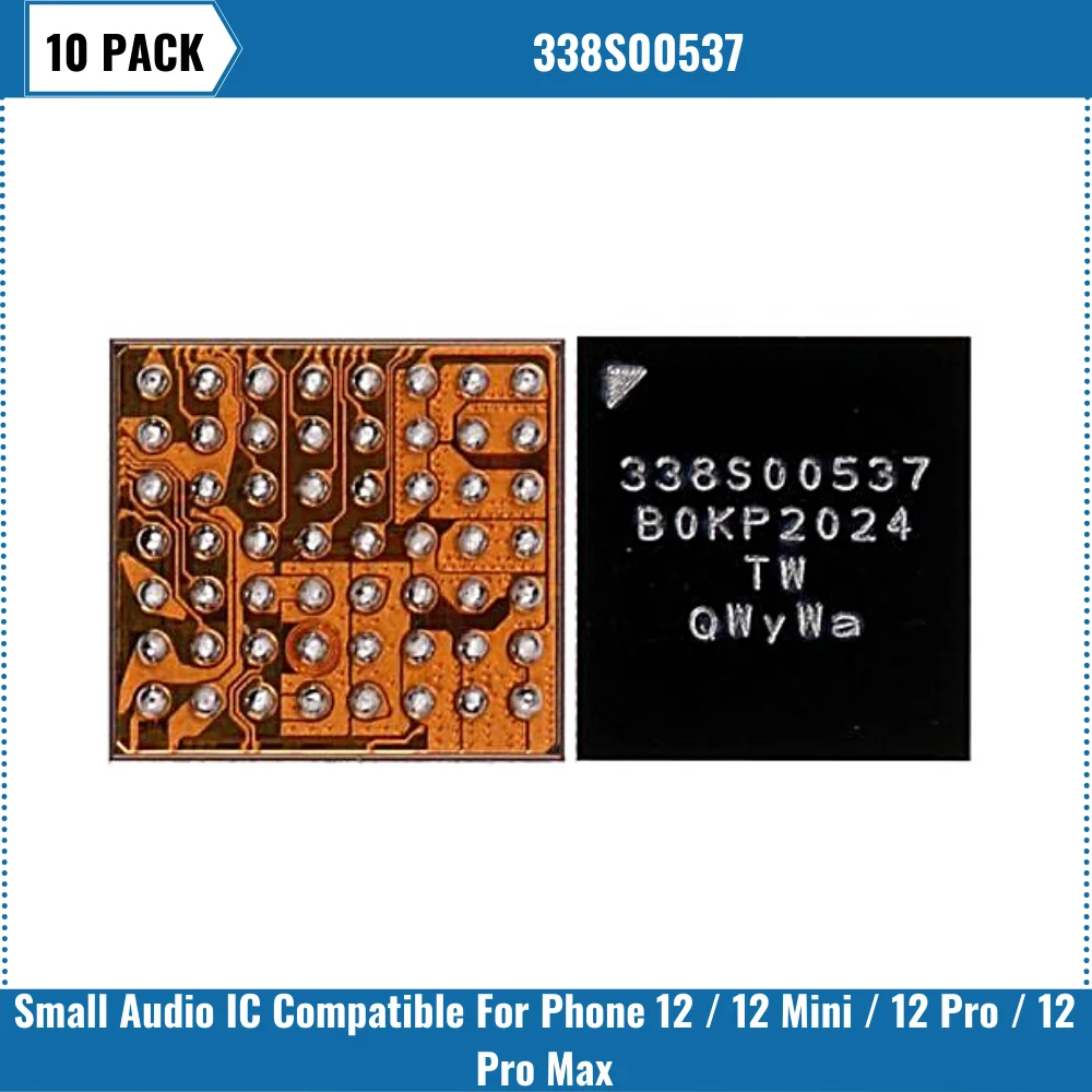 

10 шт./упаковка, маленькие аудиомикросхемы для телефона 12 / 12 Mini / 12 Pro / 12 Pro Max (338S00537)