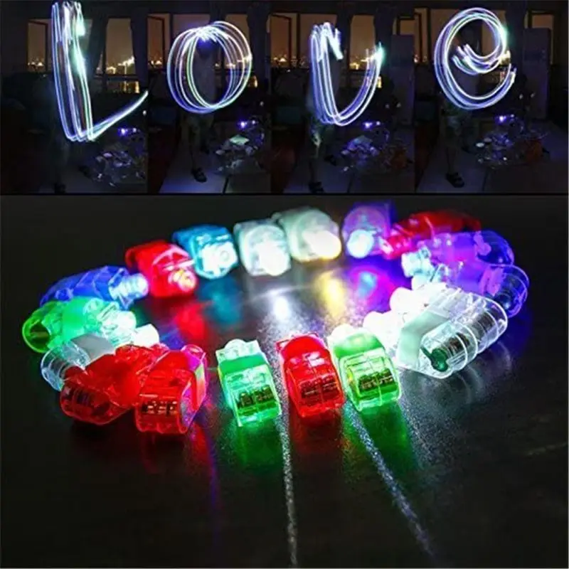 

LED Finger Lights 100 Pack Finger Ring Glow Sticks for Kids Adults Bright Party