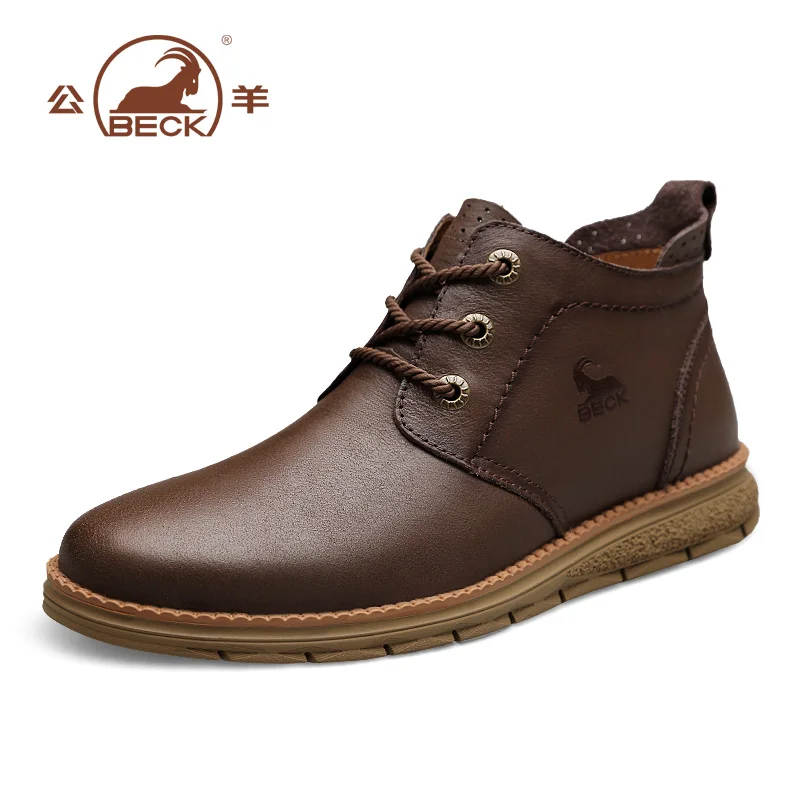 

Men Boots 2020 Spring Ankle Boots Shoes Genuine Leather Shoes for Man Casual Riding Equestr Botas Hombre Plus Size 44