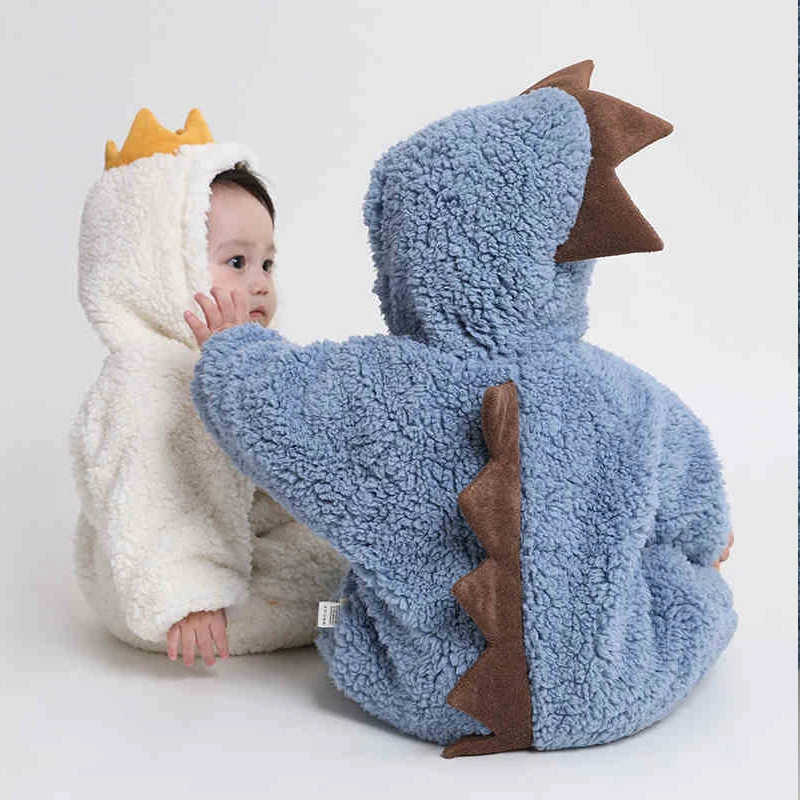 Одежда для новорожденных Осенний комбинезон верхняя одежда из мягкого флиса