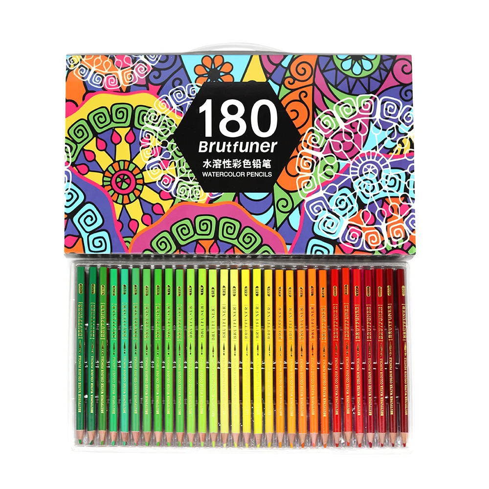 Профессиональный 180 цветов акварельный карандаш деревянный мягкий цветной для
