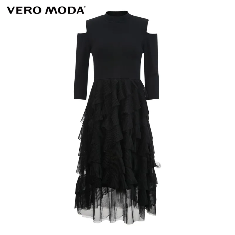 

Vero Moda Women Off Shoulder Cascade Pleated Patchwork Dress | 320146512