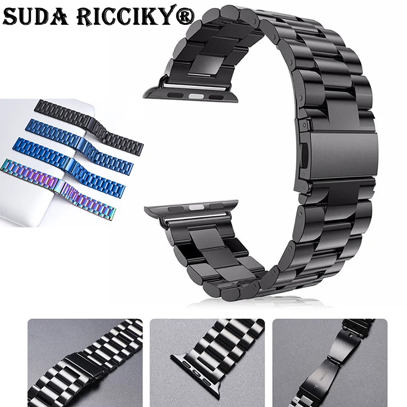 

Metal Strap for Apple Watch Band 44mm 42mm 40mm 38mm Stainless Steel Bracelet for for iWatch 6 SE 5 4 3 2 1 Series Accessories