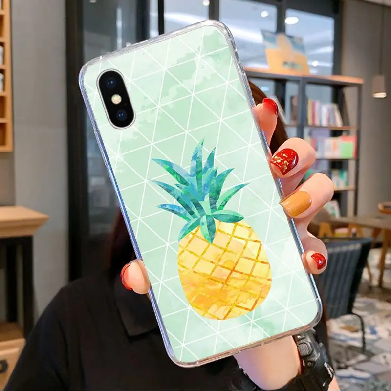 

Fruit Pink pineapple DIY Luxury High-end Phone Case for iPhone 11 pro XS MAX 8 7 6 6S Plus X 5 5S se 2020 XR cover