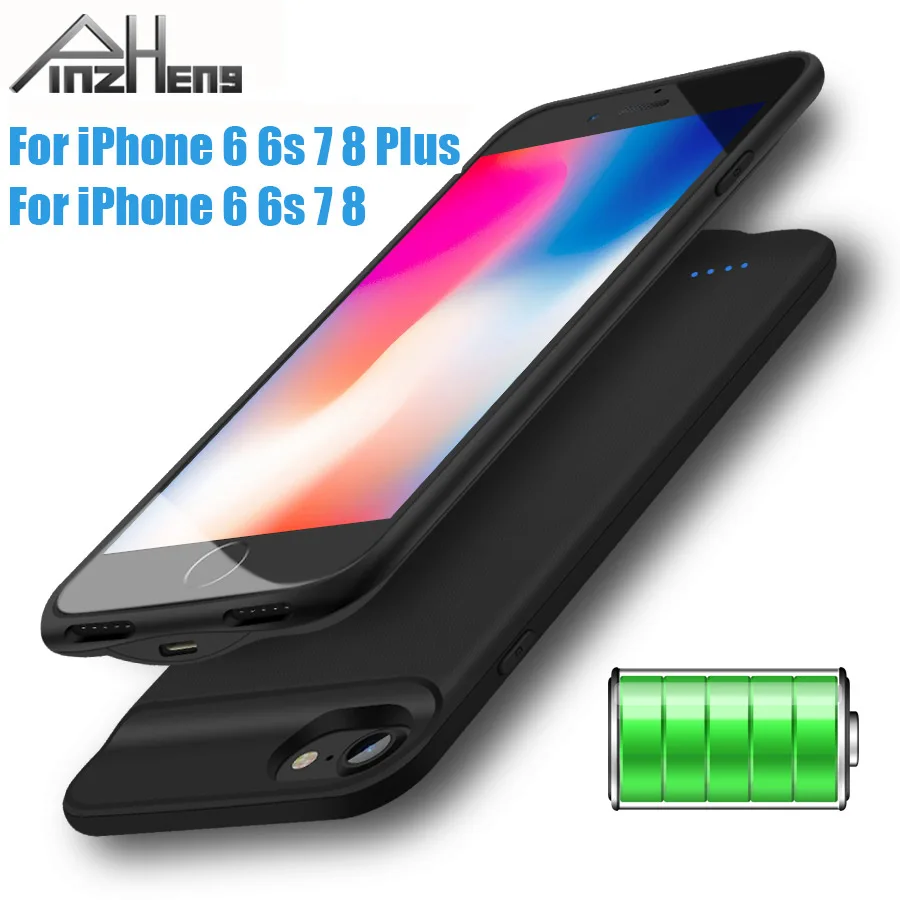 PINZHENG ультра тонкий чехол для зарядного устройства iPhone 6 7 8 6s Plus аккумулятора
