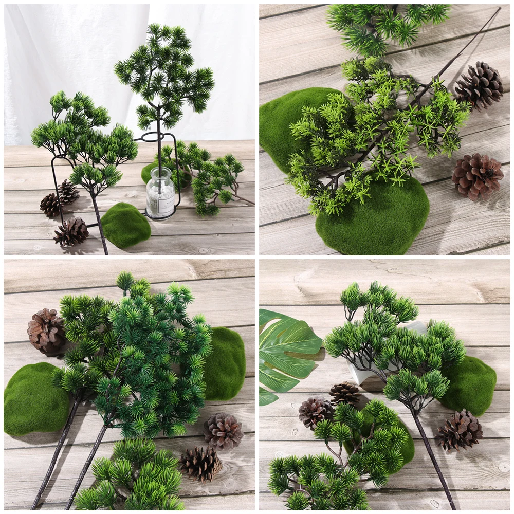 Christmas Green Artificial Tree Wedding Home Decor Floral Arrangement Fake Plant Pine Branches | Дом и сад