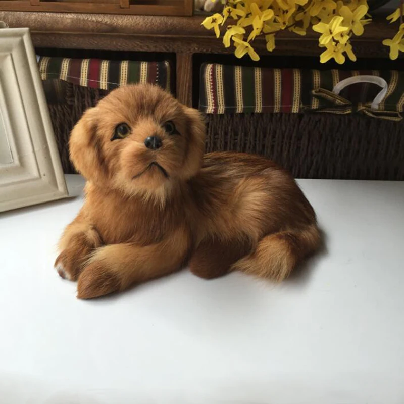 Simulation Plush Toy Realistic Golden Retriever Dog Doll Model Crafts Home Decoration Children's Educational Baby Gifts Soft Toy images - 6
