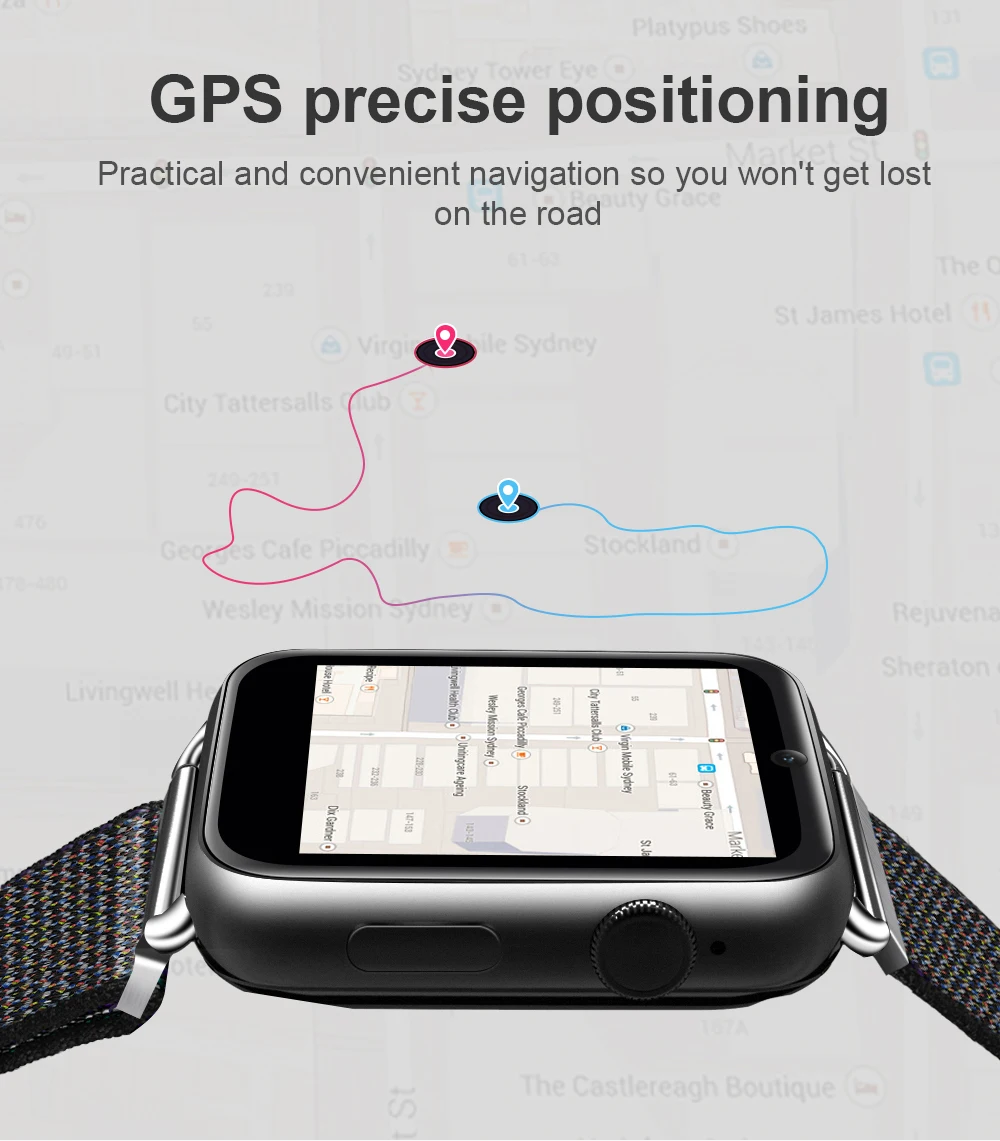 LEMFO LEM10 4G Smart Watch 1.82 inch Big Screen Android 7.1 3G RAM 32G ROM LTE 4G Sim Camera GPS WIFI Heart Rate Men Women
