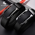 Мужской ремень JIFANPAUL, кожаный ремень с автоматической пряжкой, Молодежный пояс из воловьей кожи