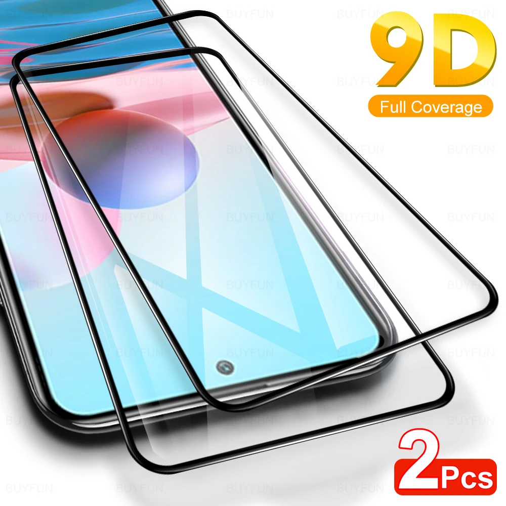 

2PCS Protective Glass For Xiaomi Redmi Note 10 9 8 7 Pro 8T 8A 9A 9C 9T 9S 7A 10S Coverage HD 9H Screen Protector Tempered Film