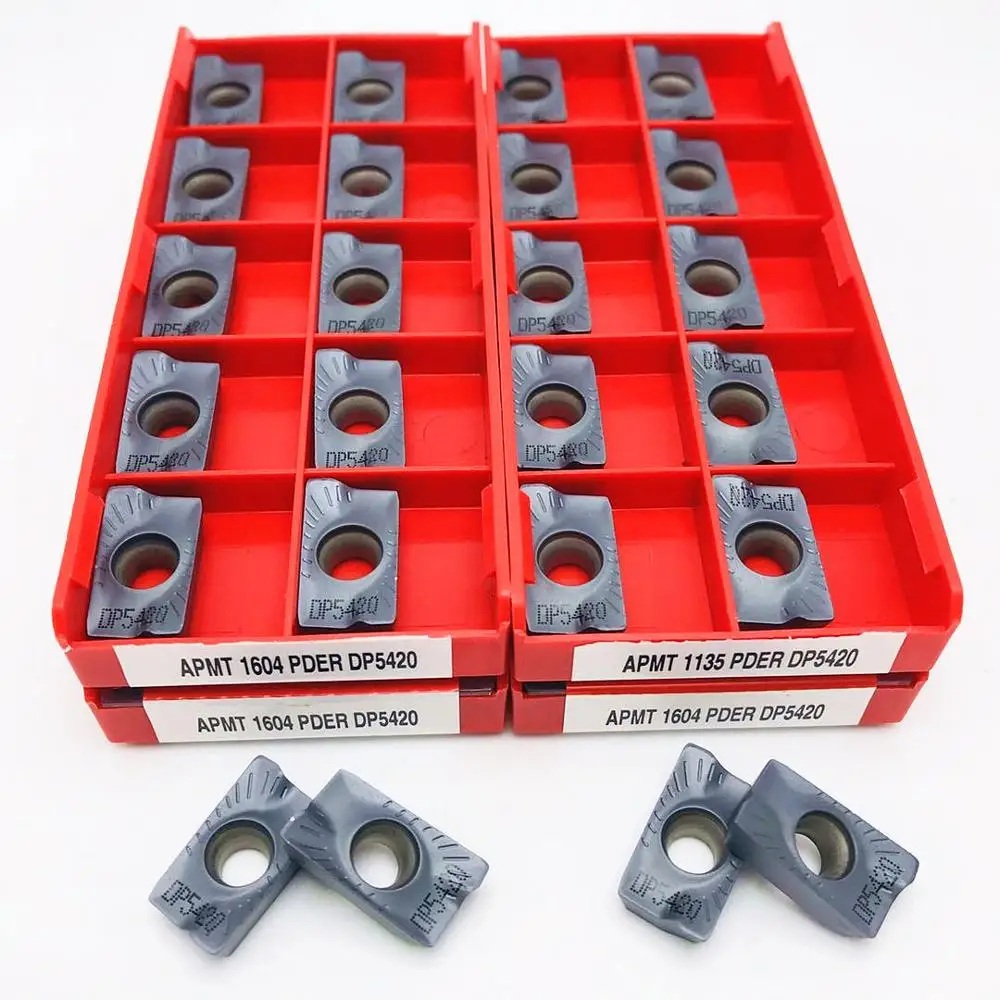 

10 шт. токарные части инструмент APMT1604 PDER DP5420 Карбид CNC фрезерный резак APMT 1604 Металл токарная вставка CNC инструмент APMT