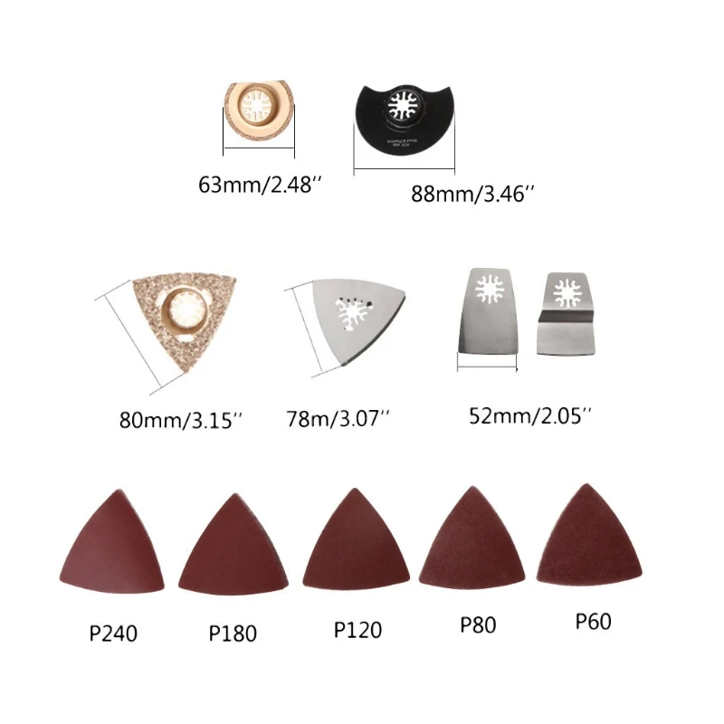 38 шт. Осциллирующие многофункциональные пильные диски для FEIN BOSCH Dremel Makita