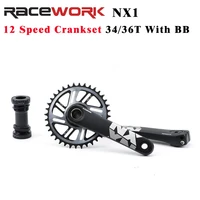 nx1 mtb crankset 170mm crank 1xsystem chainwheel narrow wide 104 bcd single chainring 3436t with bb for 12 speed mountain bike