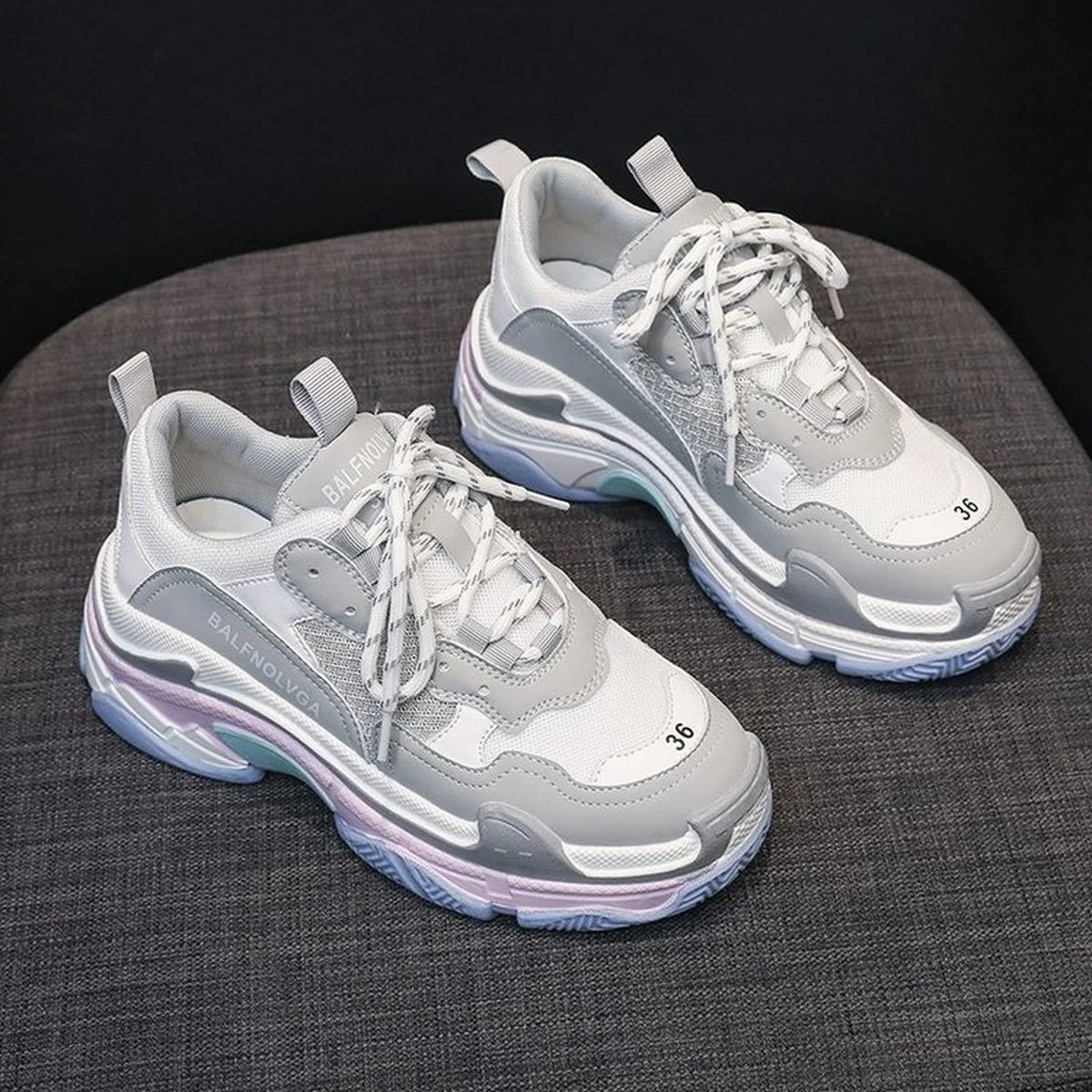 

Daddy shoes Paris fashion shoes Women's thick-soled summer mesh breathable shoes 2021 spring new casual shoes sports shoes