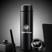 for alfa romeo 500ml travel mug smart thermos bottle temperature display portable stainless steel thermos