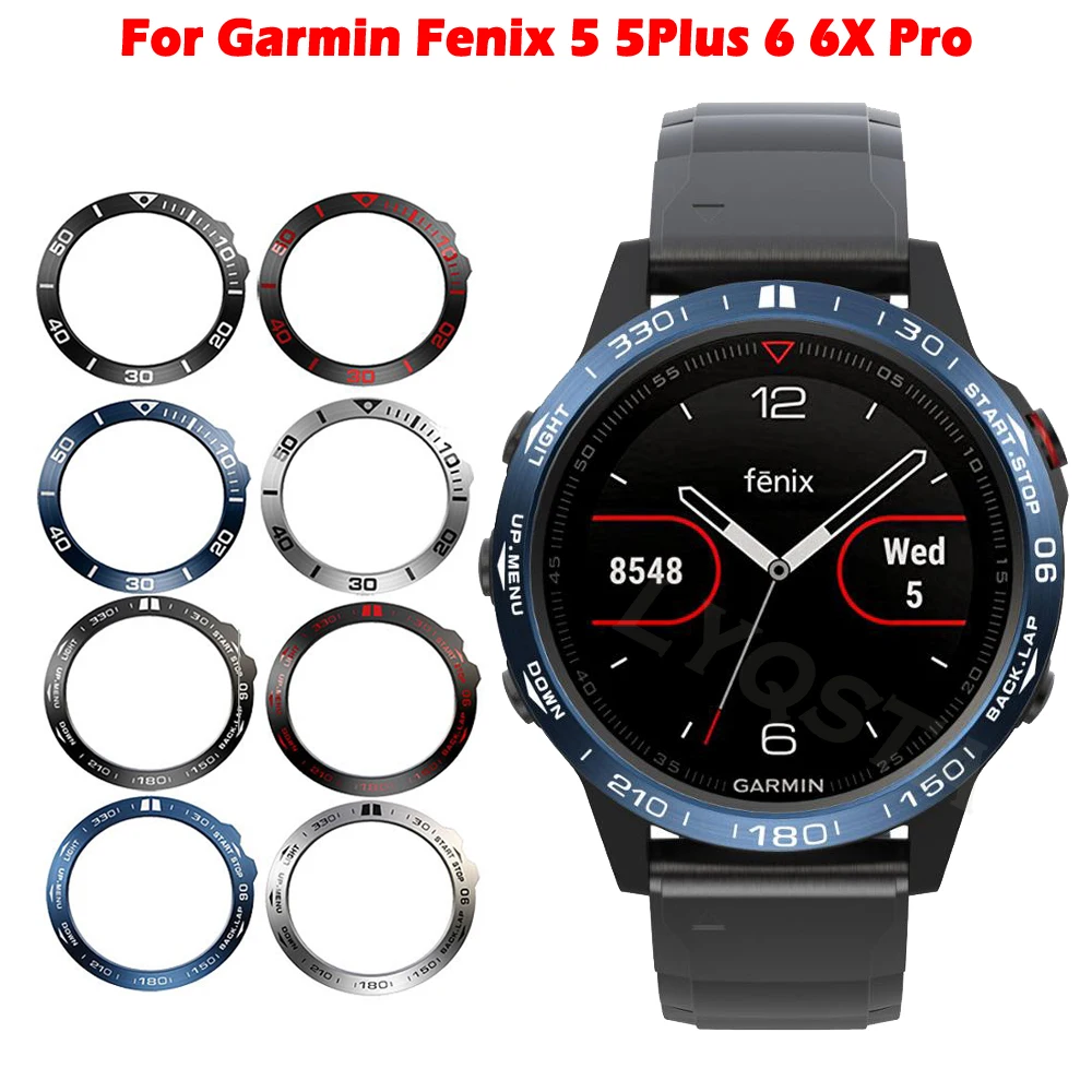 

Anti Scratch Ring Case Cover For Garmin Fenix 5 Plus 6 Sapphire 6X Pro Watch Bezel Ring Styling Metal Protection Case