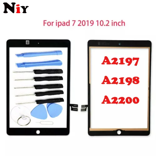 Внешнее стекло для Apple iPad 7 10 2 2019 touch го поколения A2197 A2198 A2200|ЖК-экраны и панели