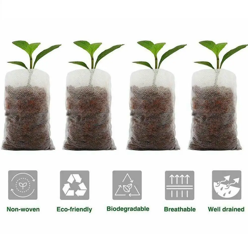 100 шт./упак. сумки для рассады Садовые принадлежности защиты окружающей среды 8*10