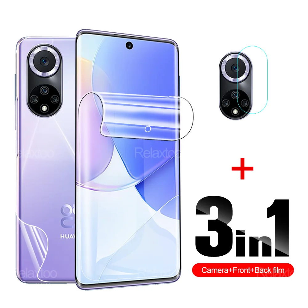 

Гидрогелевая мягкая пленка 3 в 1, полное покрытие, защита для Huawei Nova 9, защита экрана, защита от царапин, Защитная пленка для 9 ноября