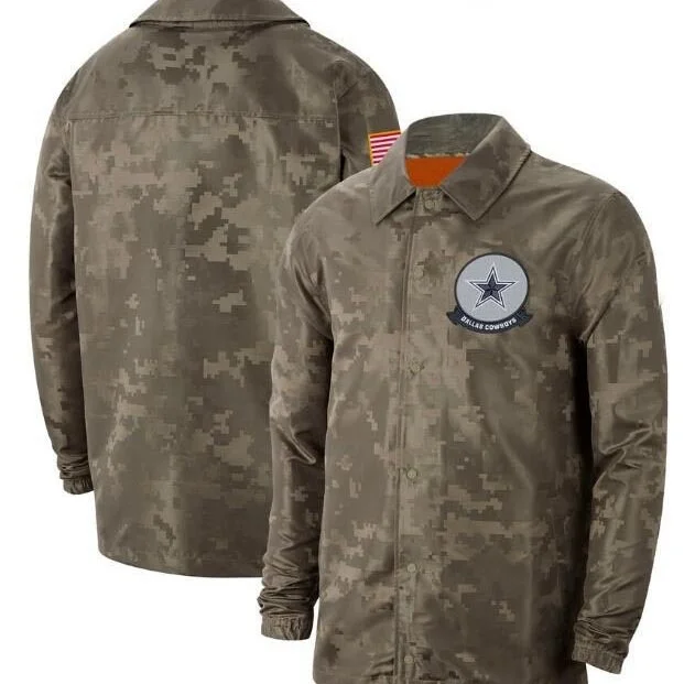 

Dallas Men's Camo Cowboys Salute to Service Sideline Full Zip Lightweight Jacket