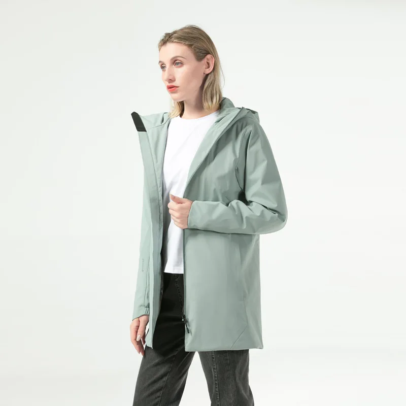 

Winter down jacket women's mid-length 80 white duck down waist slimming 2021 new women's hooded casual jacket