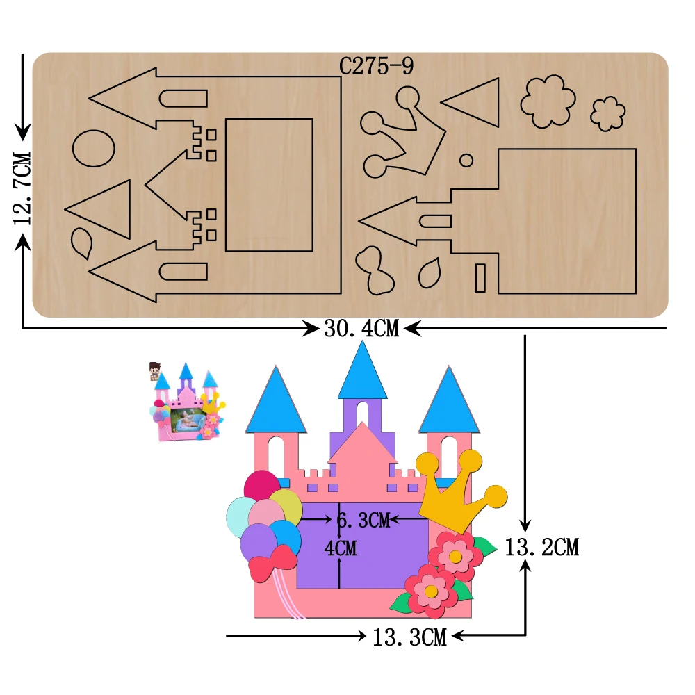 Новый замок рамка для фотографий деревянная под давлением Скрапбукинг C 275 9