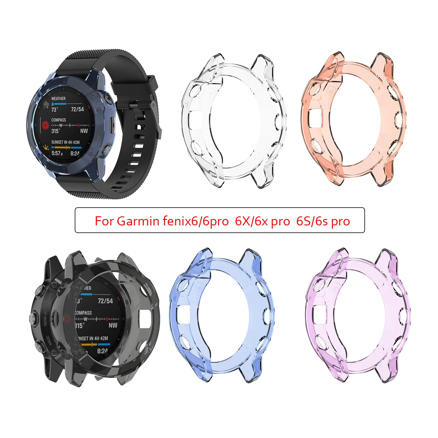 Мягкий ультратонкий защитный чехол из ТПУ для Garmin Fenix 6 6Pro 6S 6s pro 6x Смарт часы