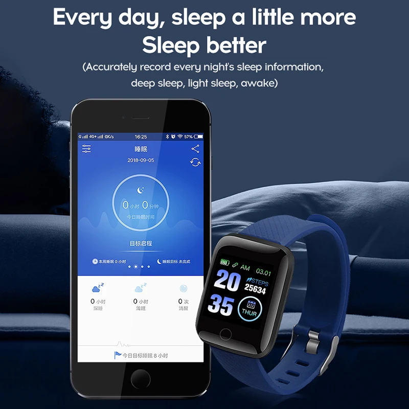 Хит продаж 116PLUS Bluetooth Смарт часы 1 3 дюйма TFT цветной экран IP67 водонепроницаемый