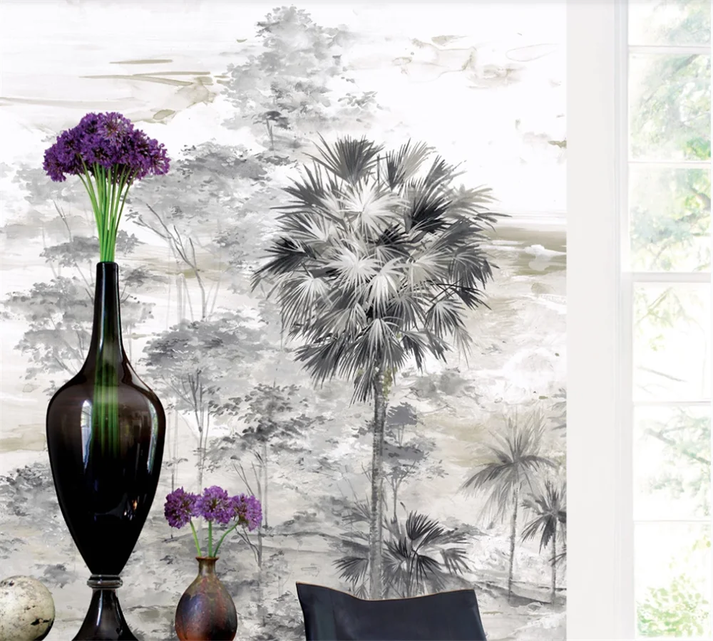 3D-обои на заказ роспись в европейском стиле ручная Западная живопись джунгли фон