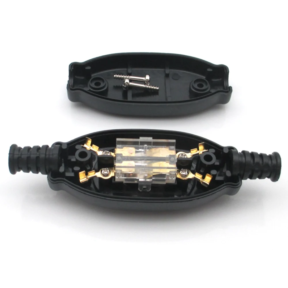

1PCS 3A 250V Waterproof Switch Round Wire Copper Contact Double Cut Switch Dust Switch Made of High Quality Black Plastic