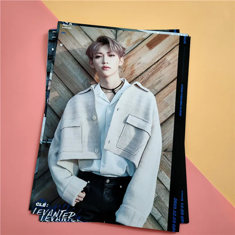 2 шт./компл. Kpop Stray Kids новый альбом Cle: LEVANTER фото постер наклейка самоклеящаяся