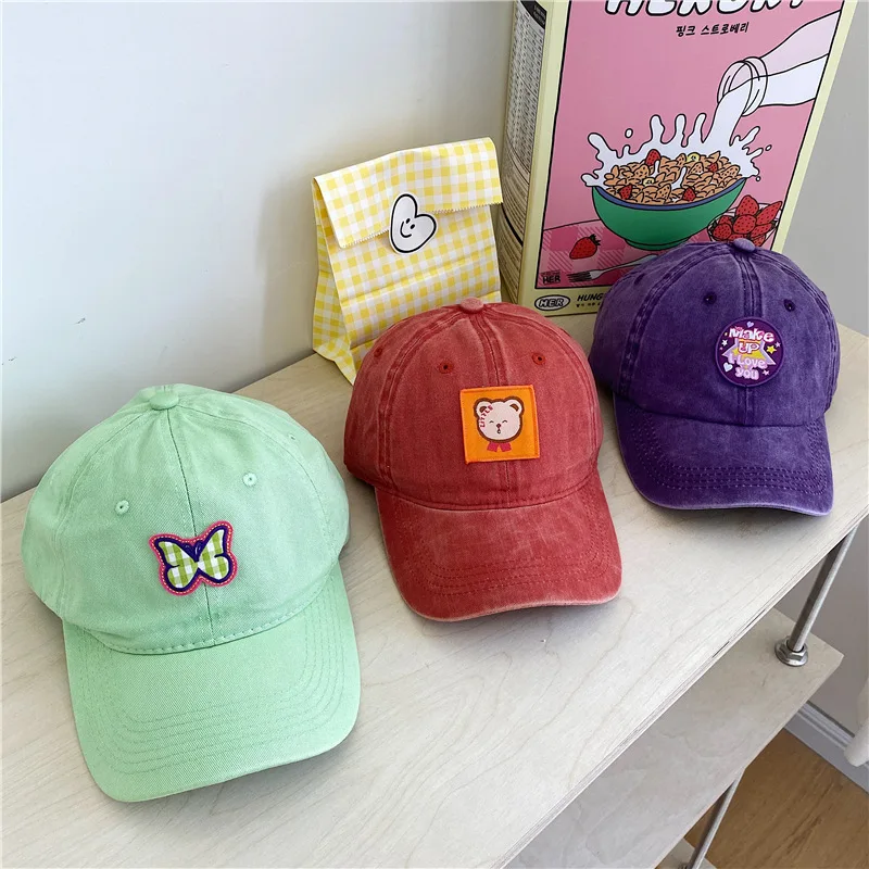 

Spring&Summer Unisex Adjustable Baseball Caps Multi Color Ambroidered Cute Cartoon Caps Sun Block Hats for Fashion Young People
