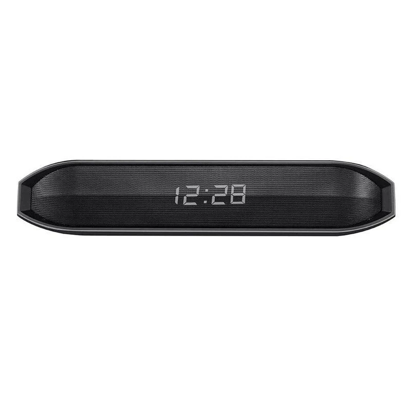 

LED display clock dual-drive stereo bass desktop speaker with high-definition microphone portable wireless bluetooth speaker