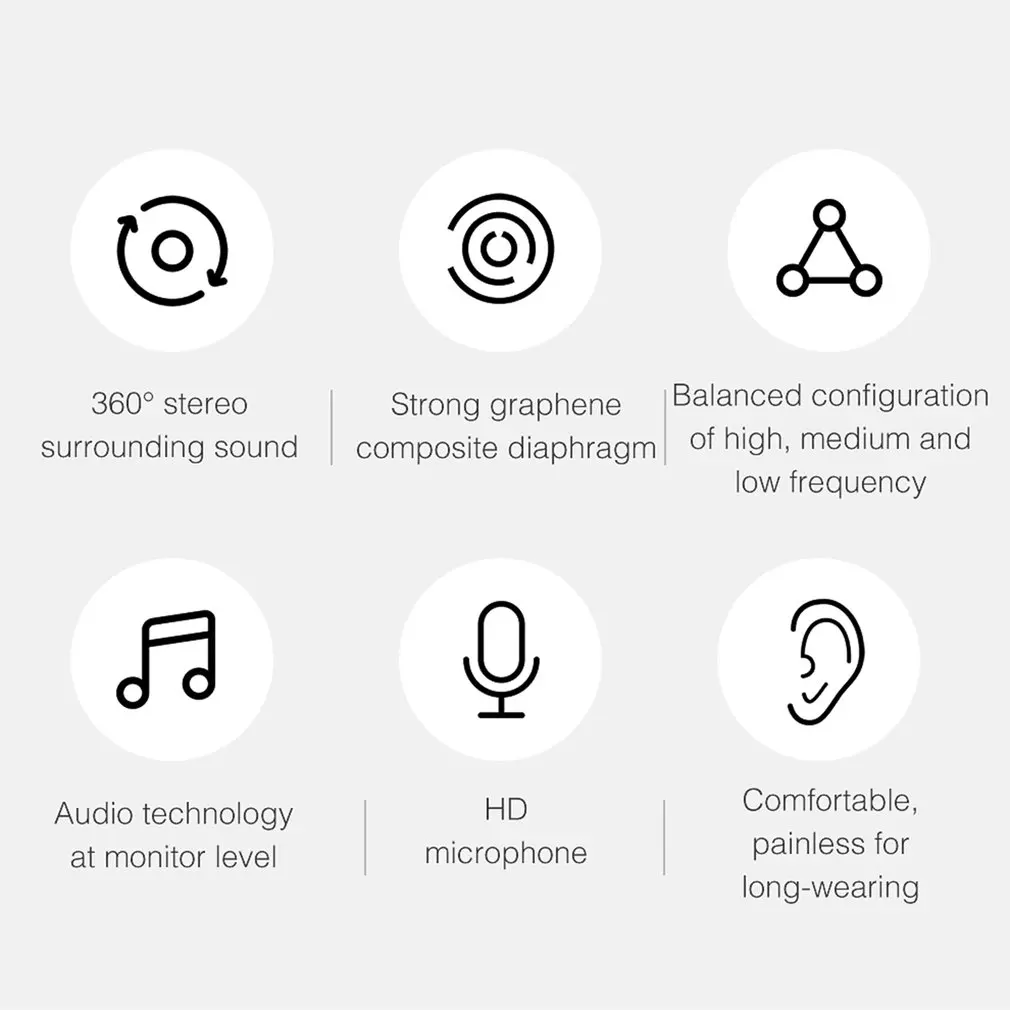 

Sport Ring Iron Moving Iron Earphones Heavy Bass Metal Round-ear Earphones Wired Sports General Earphones