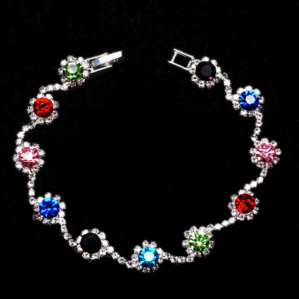 

Женский браслет из серебра 925 пробы с сапфирами, 18,5 см