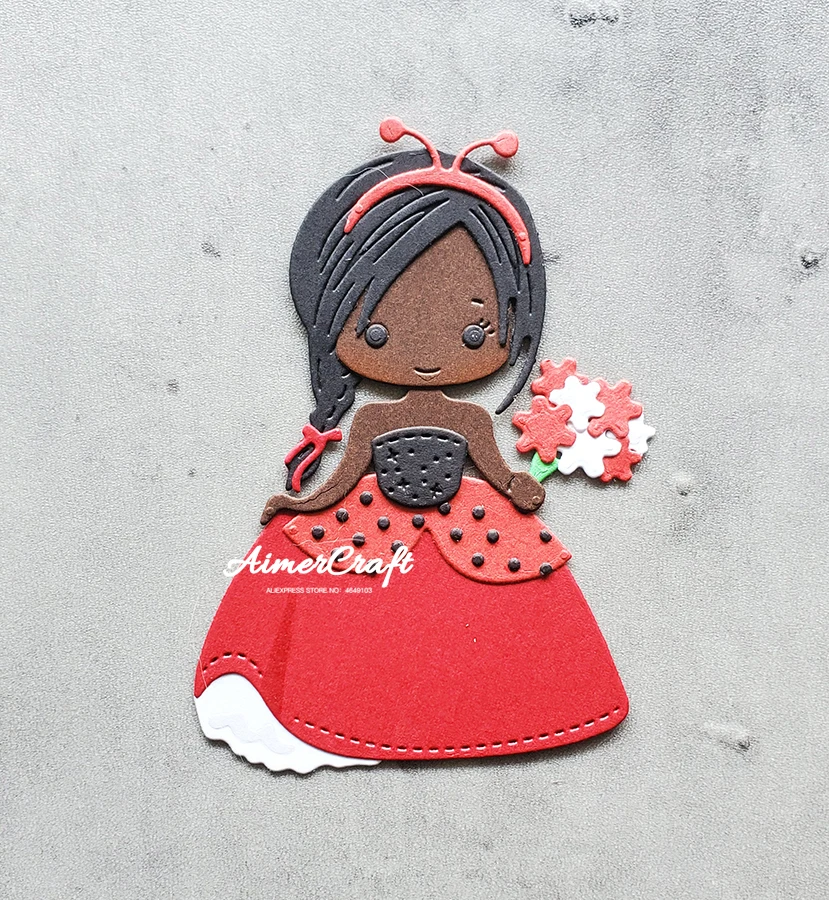 Божья коровка принцесса металлические Вырубные штампы форма нож искусство