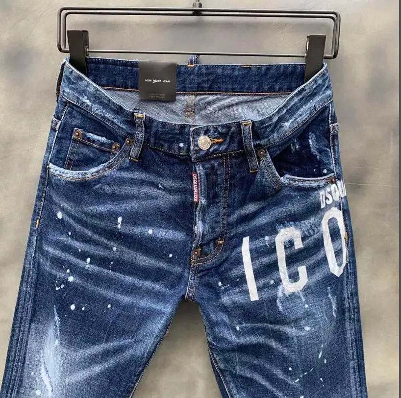 ripped jeans for teen girls classic,Authentic DSQUARED2,Retro,Italian brand ,Women/Men Jeans,locomotive,Jogging jeans,DSQ020