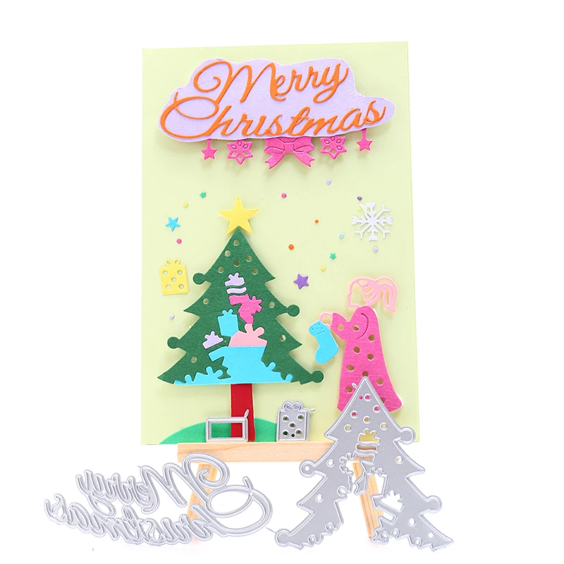 GJCrafts Merry Christmas Tree металлическая вырубная высечка Новинка 2019 для скрапбукинга