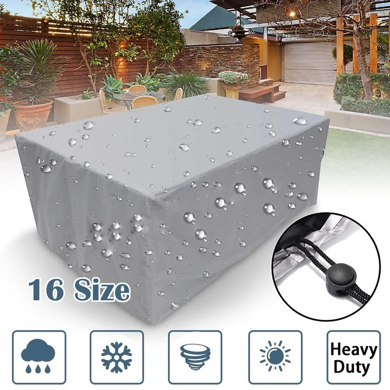 

Outdoor Cover Waterproof Furniture Cover Sofa Chair Table Cover Garden Patio Beach Protector Rain Snow Dust Covers 16Sizes