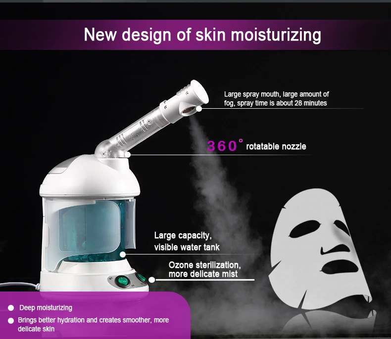 Vaporizador, нано-распылитель для лица, паровой увлажнитель для лица, озоновый ионный Увлажняющий инструмент для ухода за кожей, испаритель