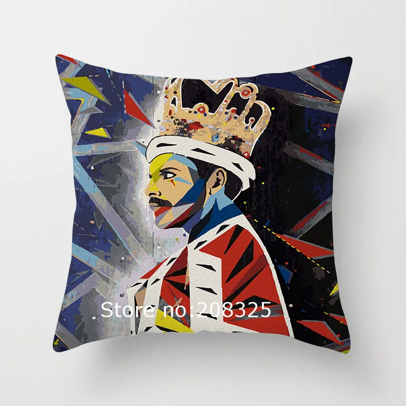 Декоративный чехол для подушки ZENGIA Freddie Mercury 45x45 см 40x40 50x50 |