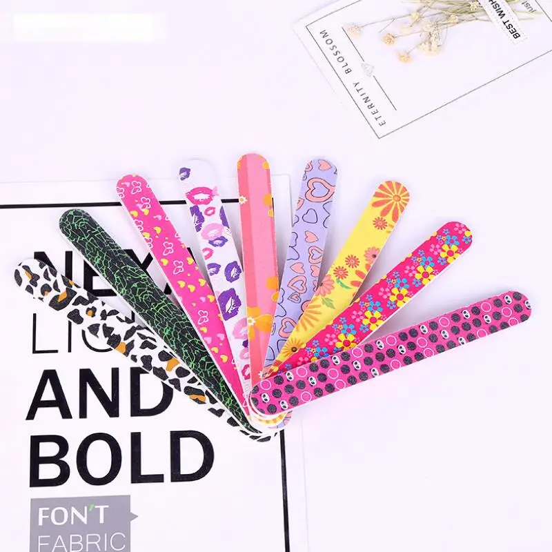 Двусторонняя пилка для ногтей с модным принтом из ЭВА маникюра LX7683 | Красота и