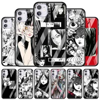 junji ito tomie for apple iphone 12 pro max mini 11 pro xs max x xr 6s 6 7 8 plus luxury tempered glass phone case