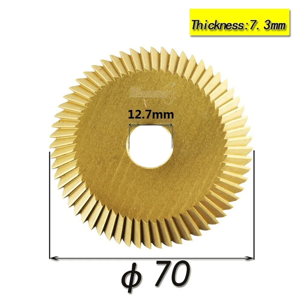 

1pc Saw Blades 80T HSS 70x7.3x12.7mm Titanuim Coated Key Machine Cutter Horizontal Key Machine Saw Blade Locksmith Tools