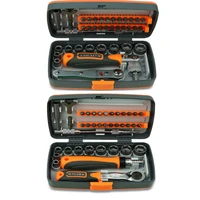 38 in 1 hand tools set box mini screwdriver bit car repair tool professional socket ratchets combo kit multitool for auto new