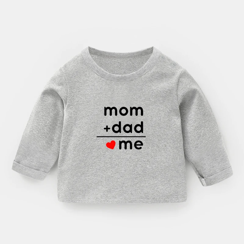 Футболка с длинными рукавами и надписью Formula Dad + Mom = Me Детские футболки хлопковая